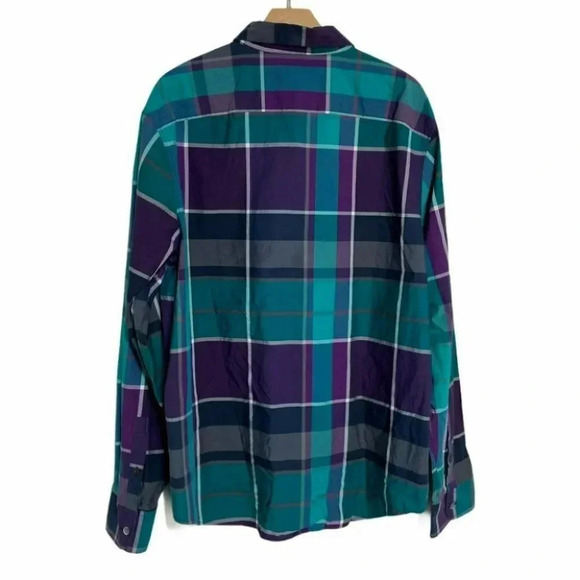 Original Penguin men’s XXL 598 grape Royal plaid long sleeve button down shirt - Picture 2 of 6